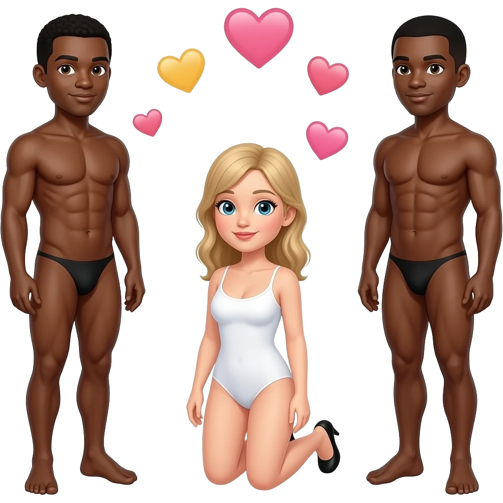 Black men naked standing up in front of white bitch on knees emoji