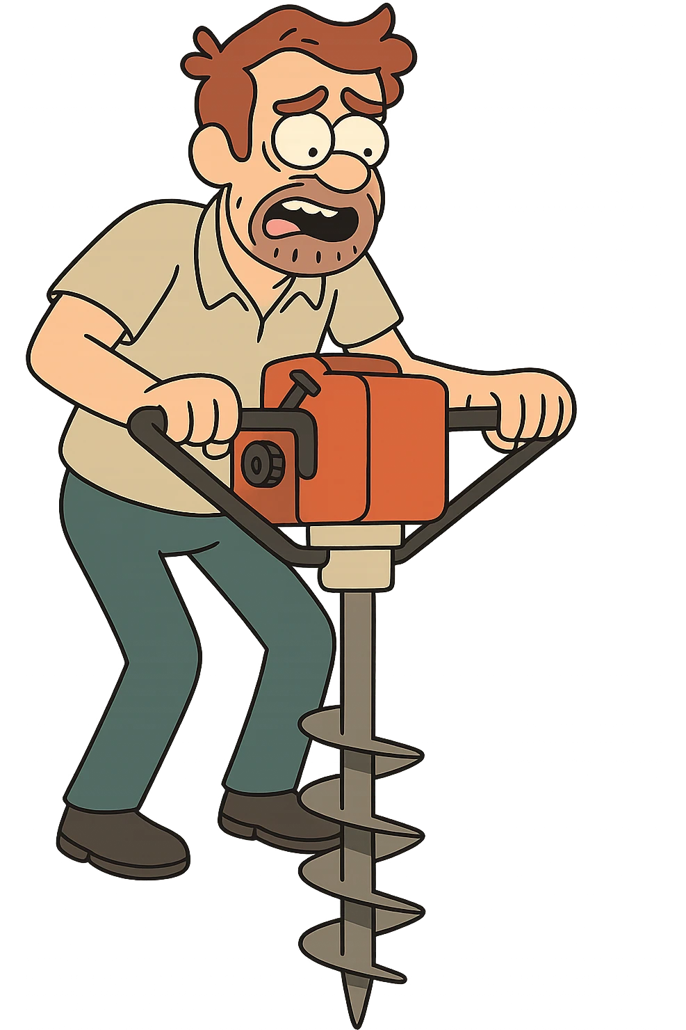 hollow stem auger drilling machine, transparent background emoji