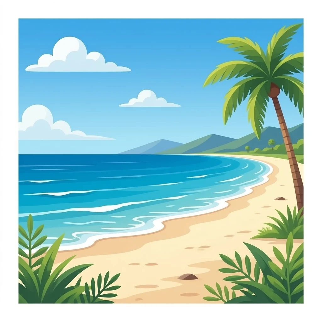 place on the sea or beach emoji