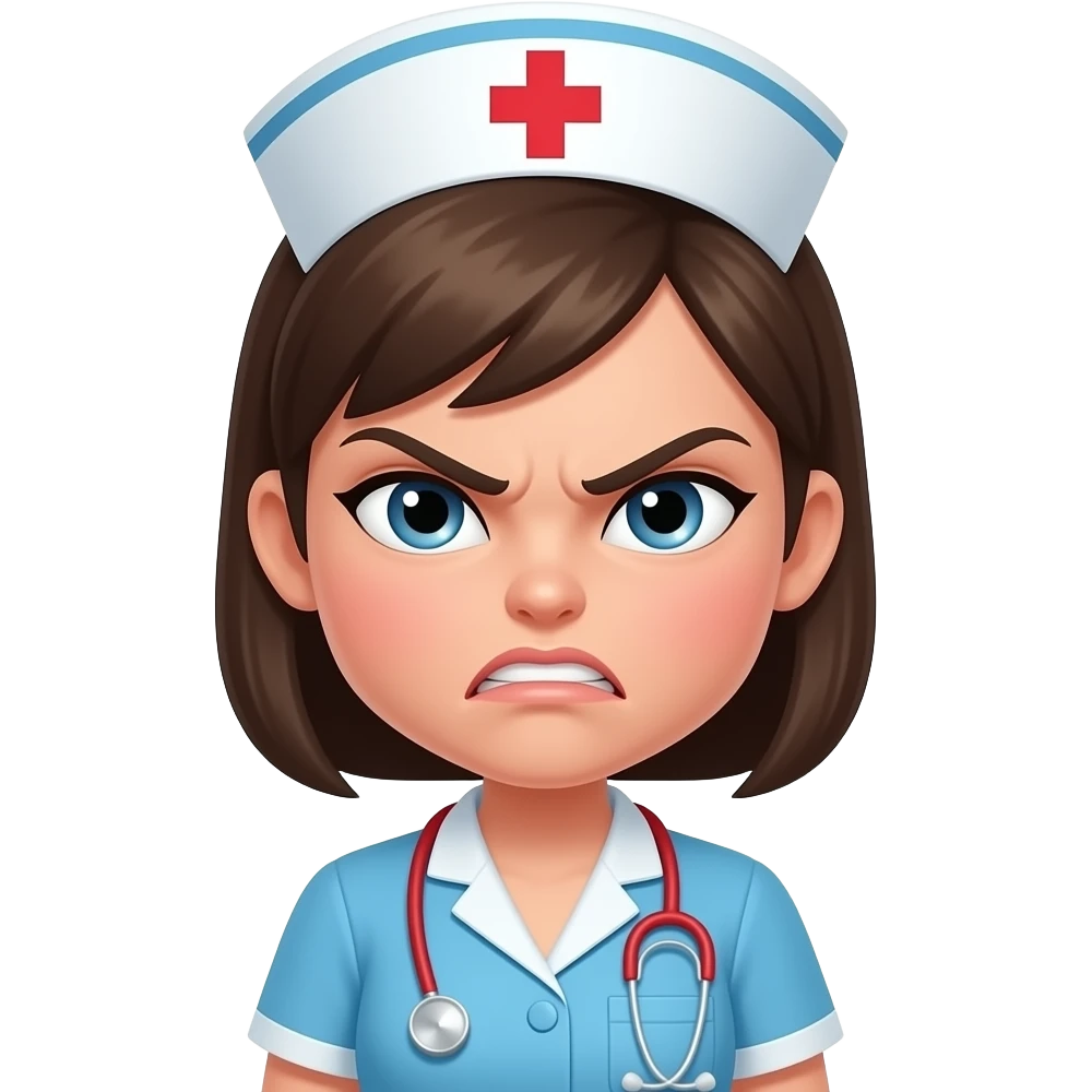 Angry nurse emoji