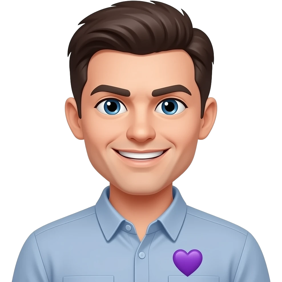 purple heart emoji with evil smile emoji