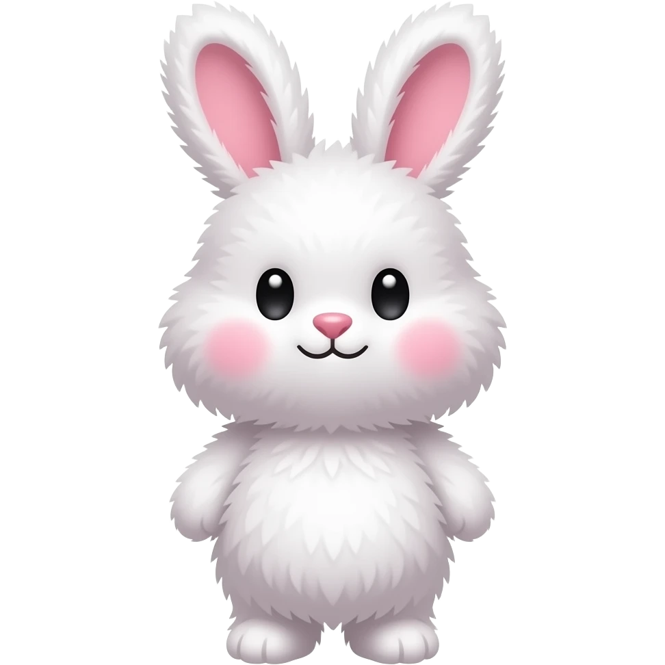 Cotton candy bunny fluffy :3 emoji