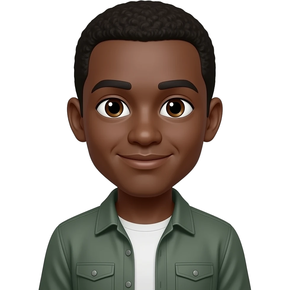 normal black skin toon emoji