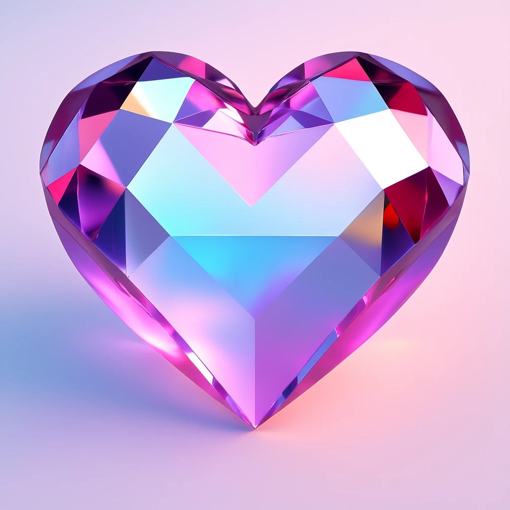 heart with a crystal prism effect emoji