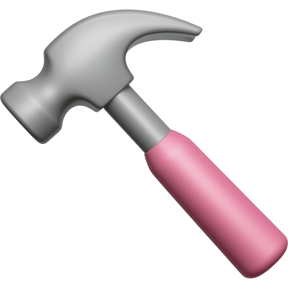 Розовый молоток emoji