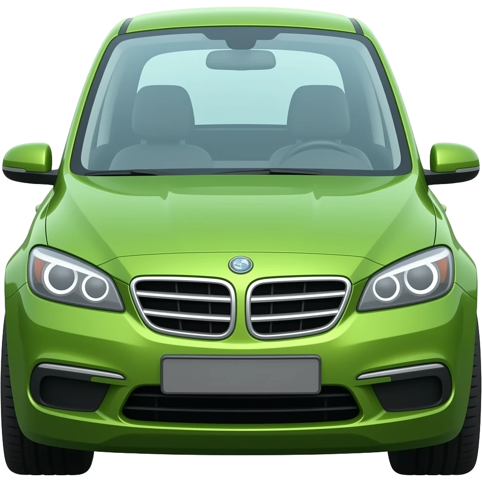 azme un coche de colort verde emoji