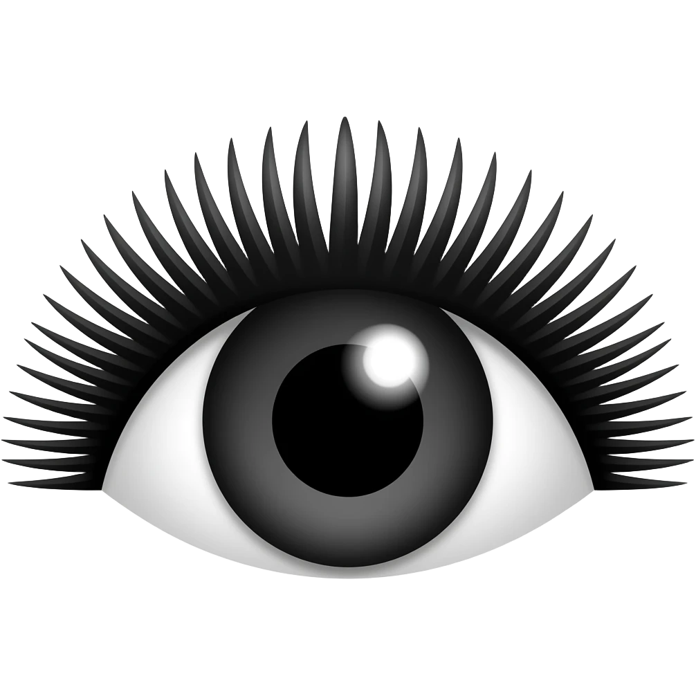 black eye with long eyelash emoji