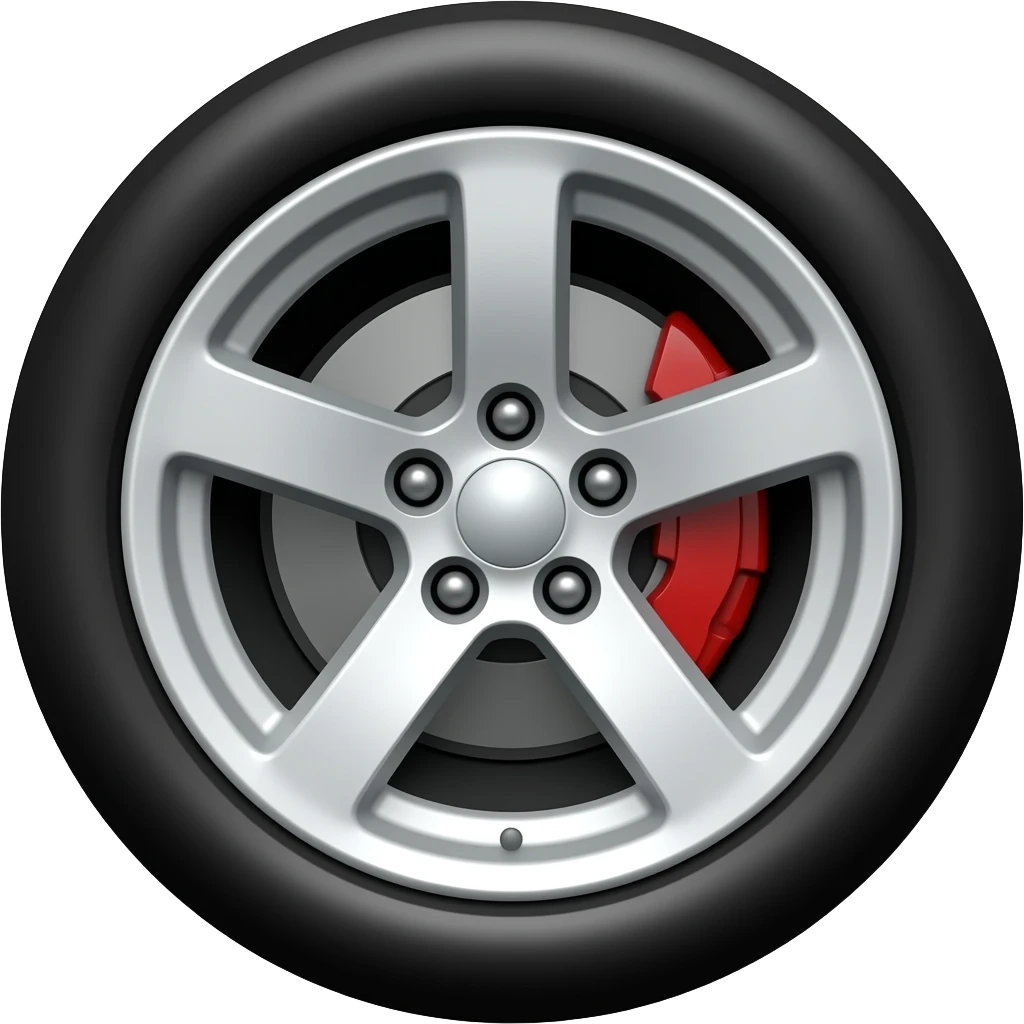 Race car wheel themed speaker emoji