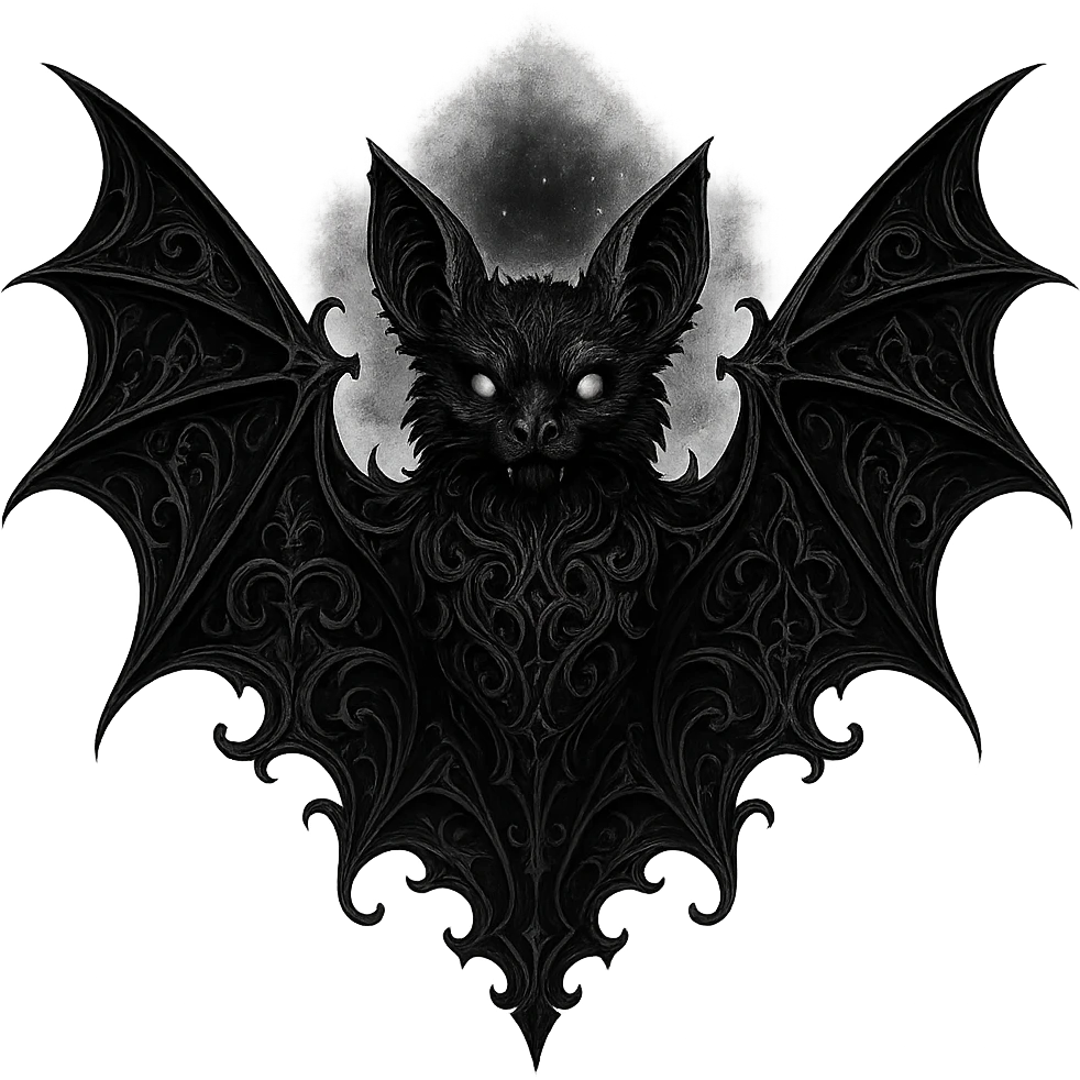 goth black bat emoji