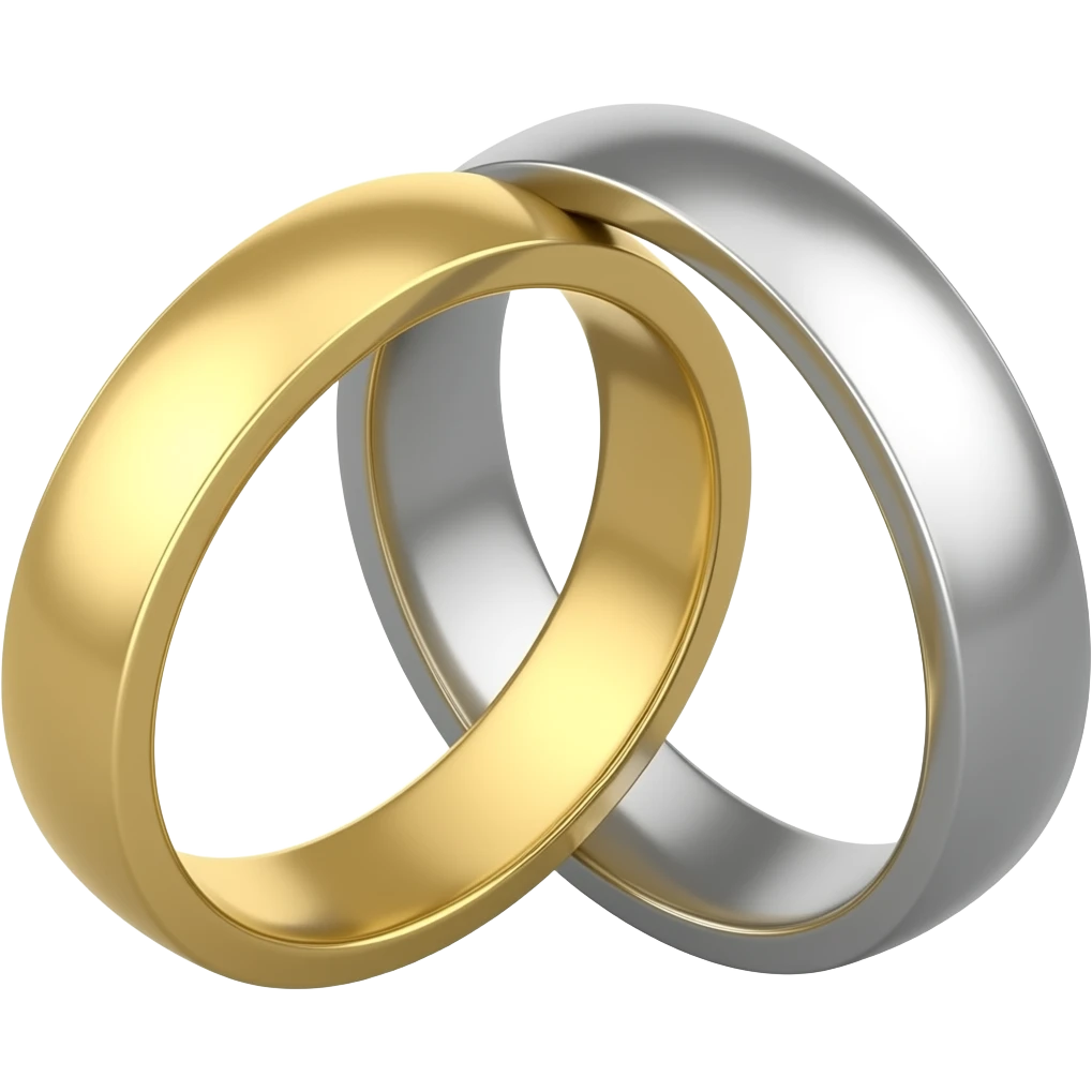 Double ring together engagement ring emoji