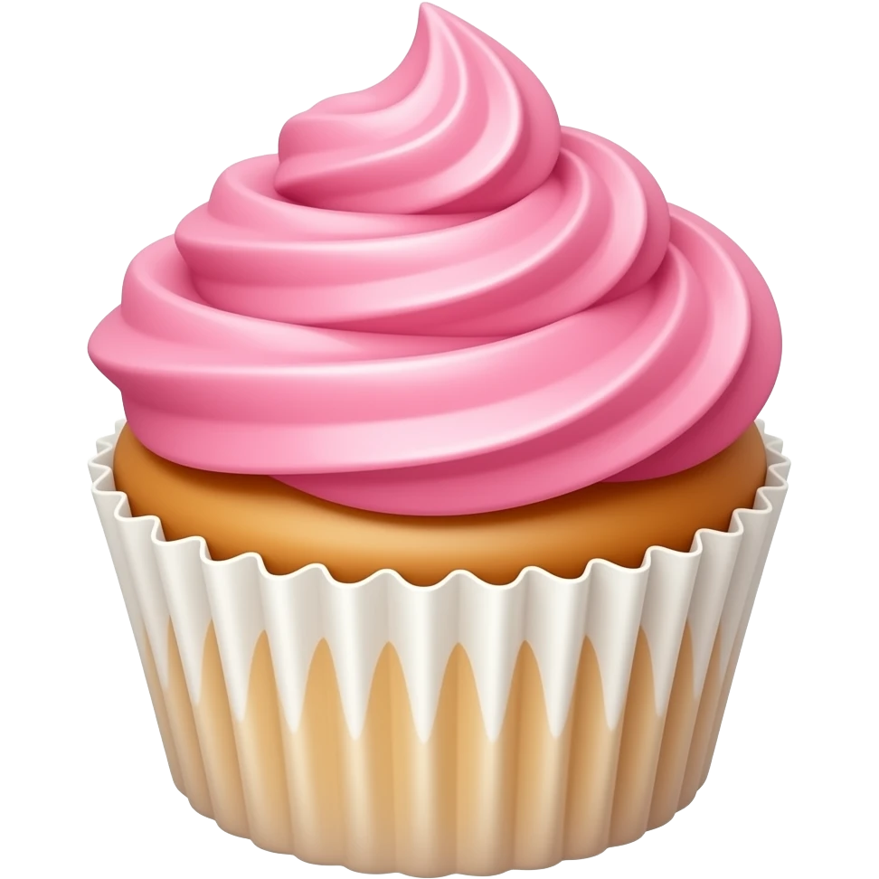 Cupcake with pink icing emoji