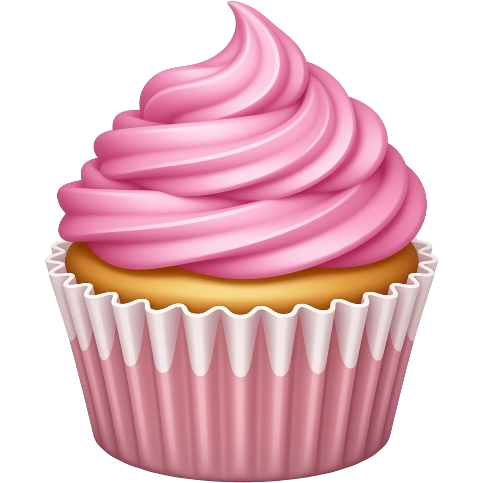 Cupcake with pink icing emoji