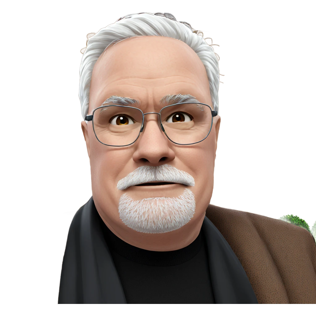 old man with white hair emoji