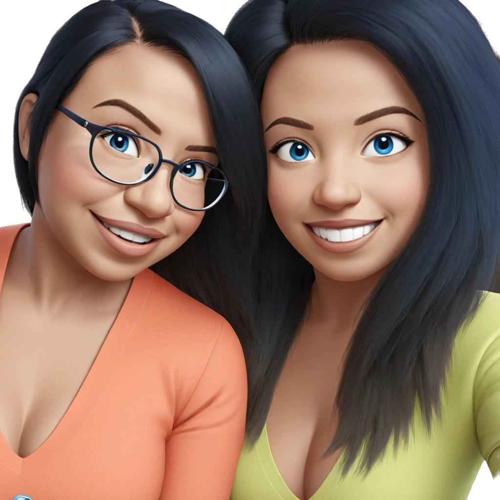 smiling girls with blue eyes emoji