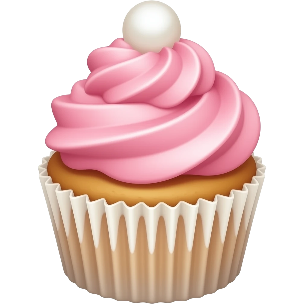Cupcake with pink icing emoji