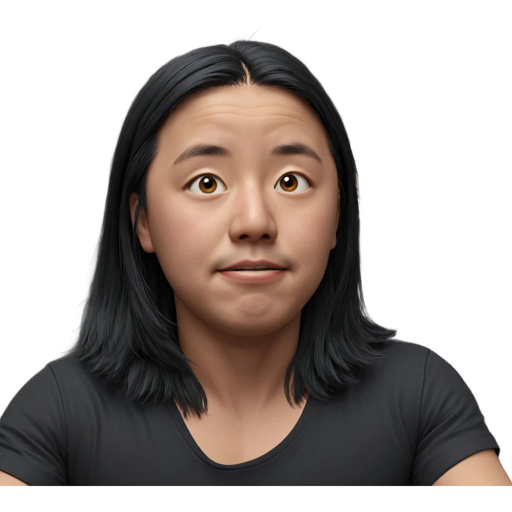 male portrait in black shirt emoji