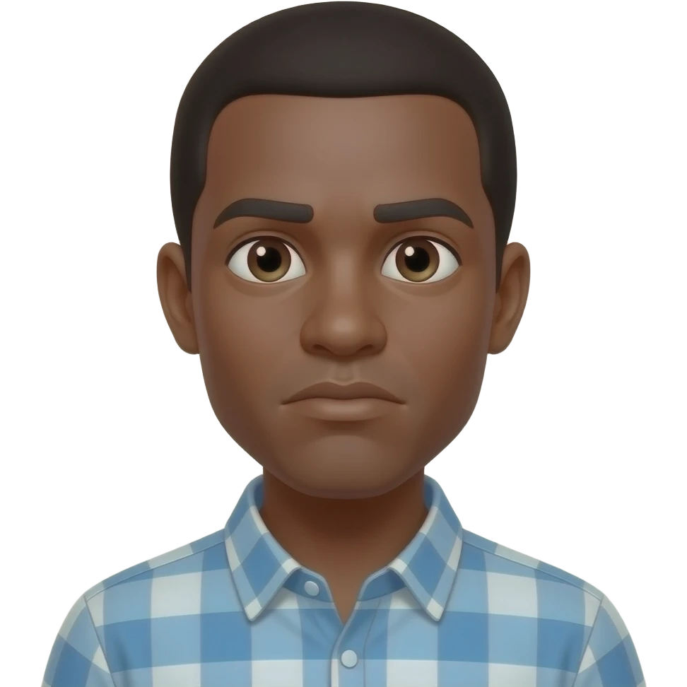 Black guy with clueless expression emoji