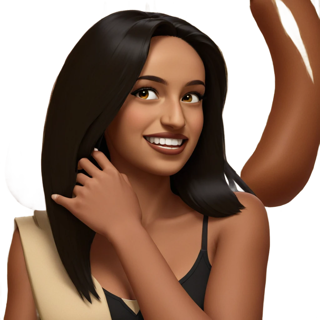 girl with long black hair emoji