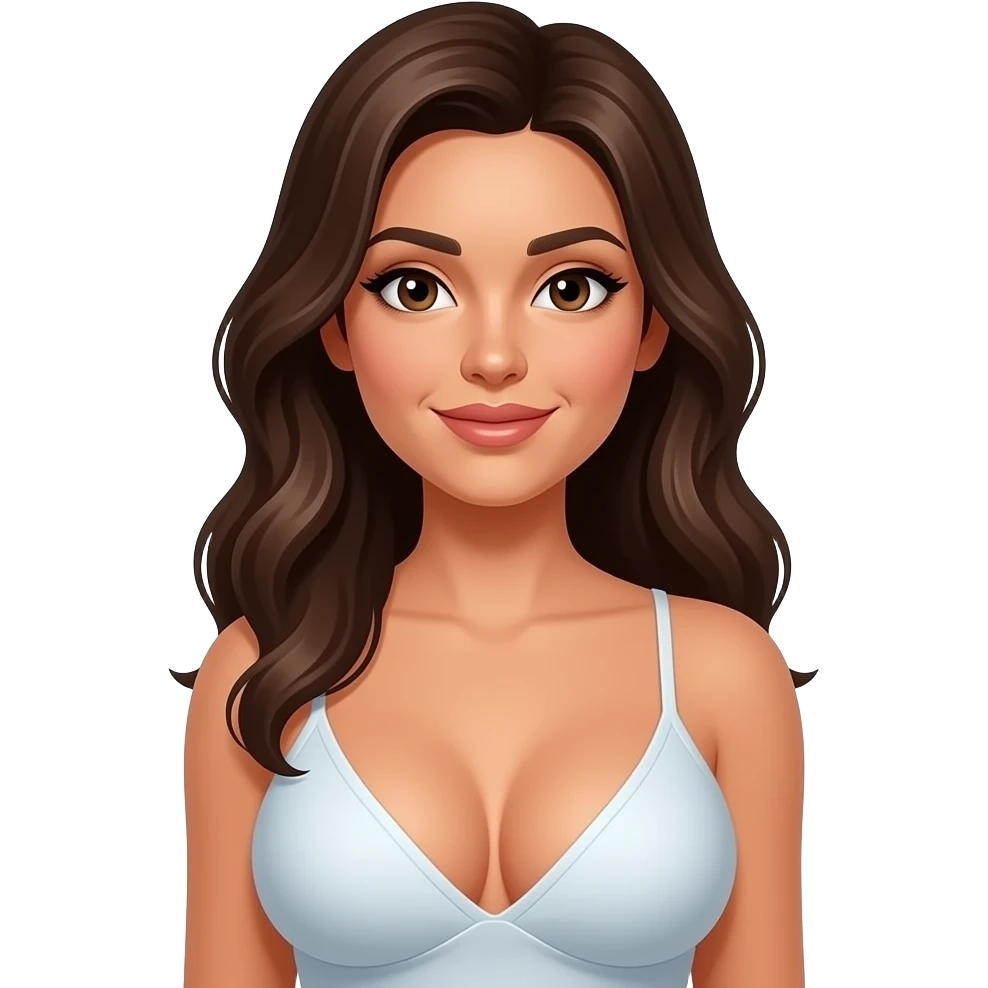 brunette woman with big breasts emoji