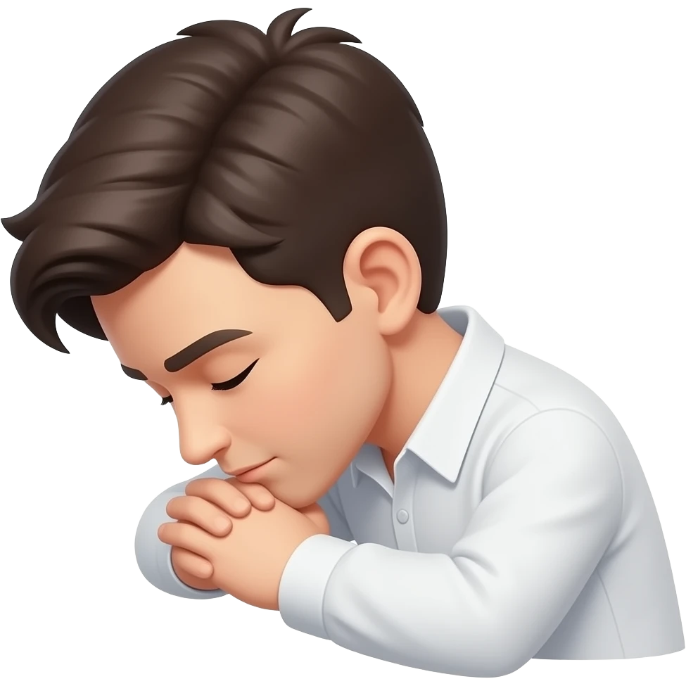 I want to make an emoji like this, give me an order.and bows its head. emoji