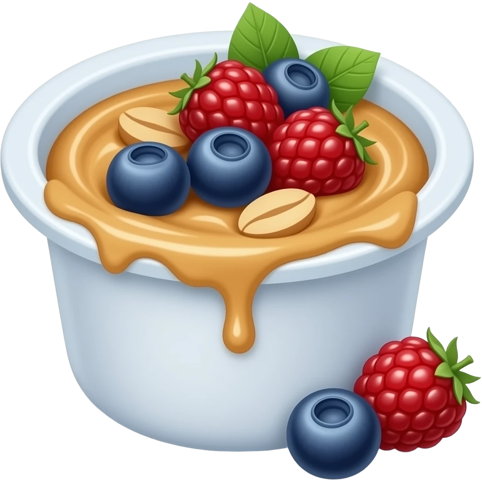 berries and peanut butter yoghurt emoji