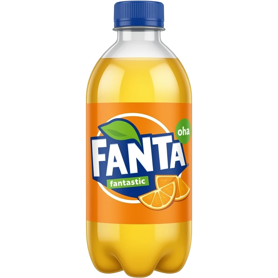 fanta bottle written on it fantastic emoji