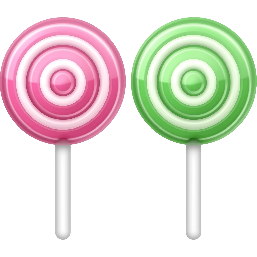 Create a scene pink and green sucker emoji emoji