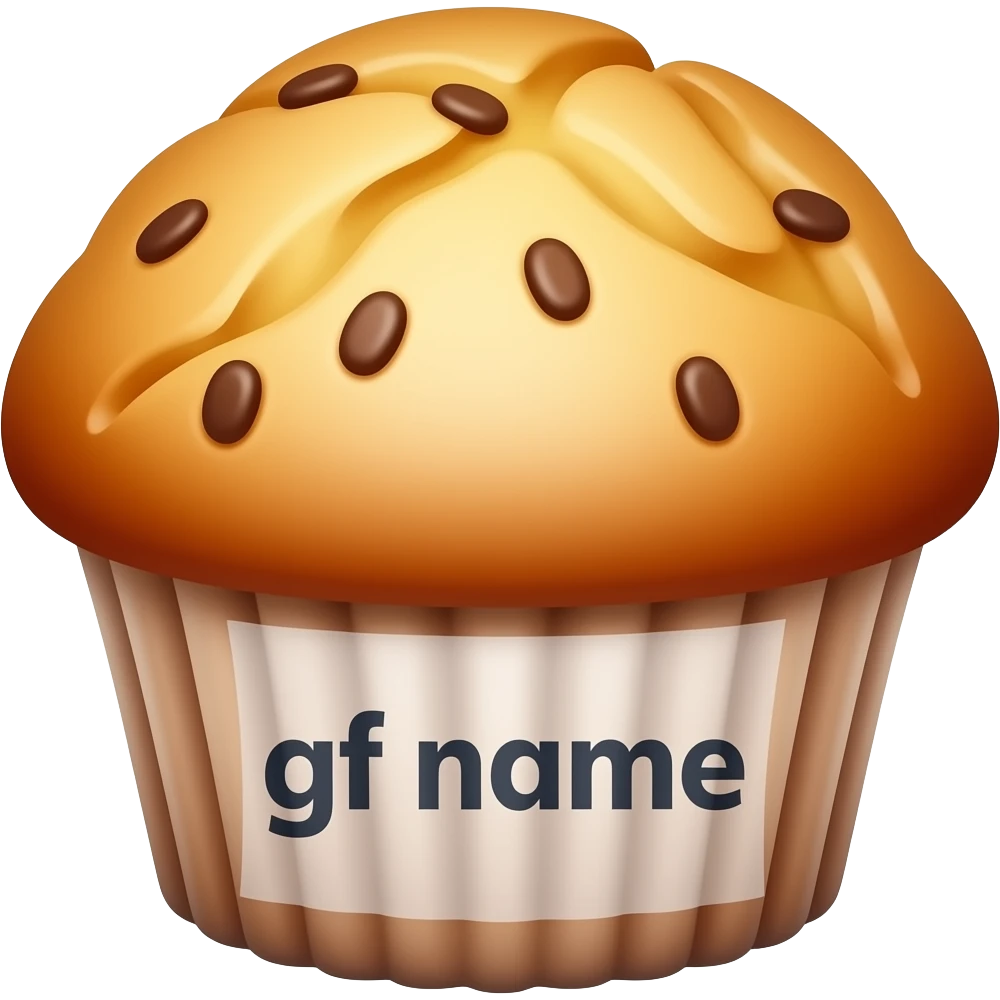 Muffin emoji for beside gf name emoji