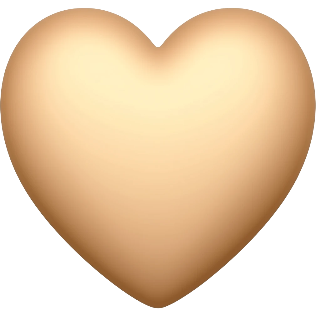 베이지 하트 emoji