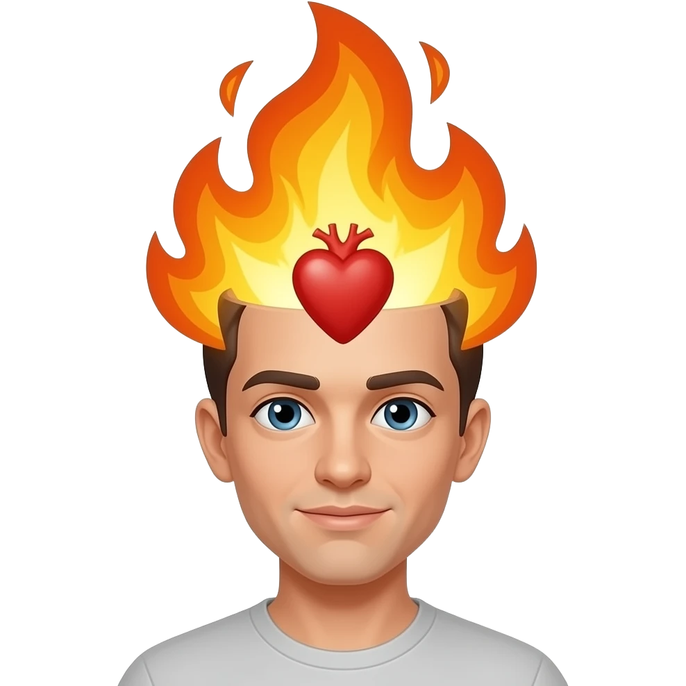 Junte os emojis 🤯❤️‍🔥 emoji