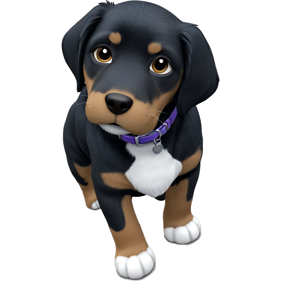 dog with collar outdoors emoji