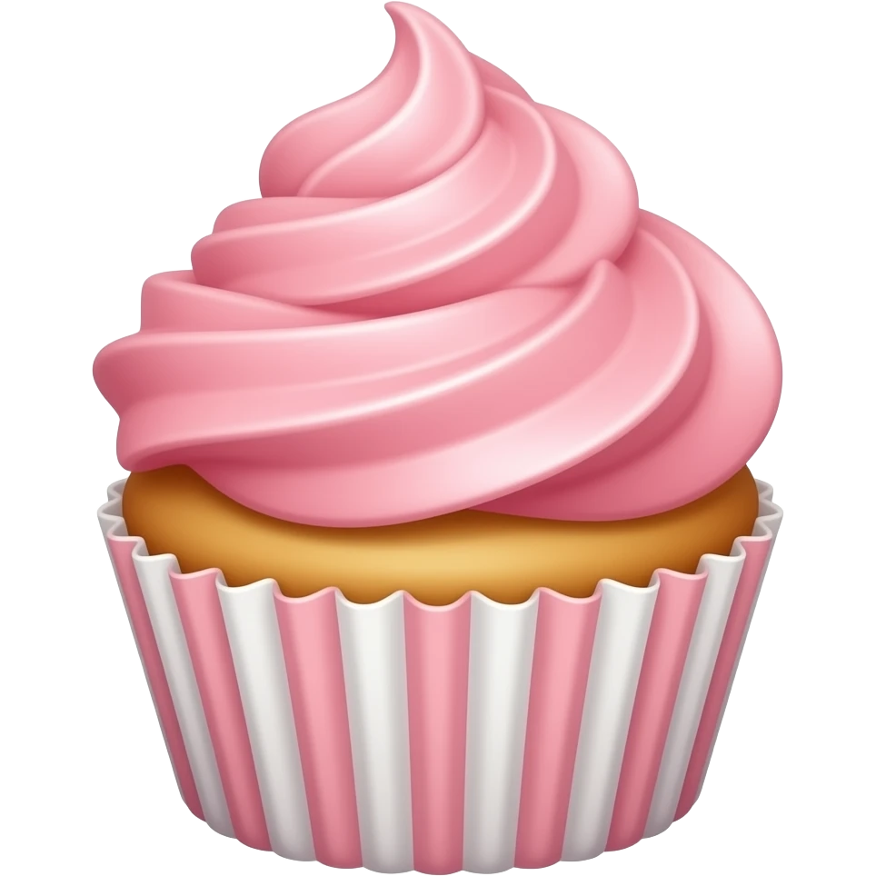 Cupcake with pink icing emoji