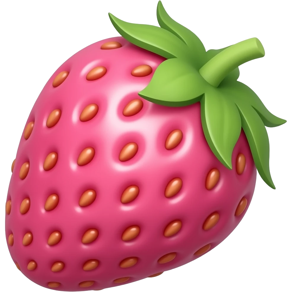 A pink strawberry emoji