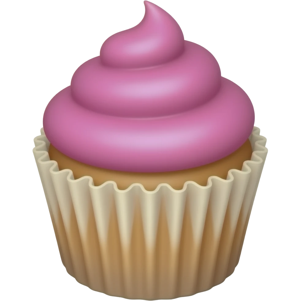 Cupcake with pink icing emoji