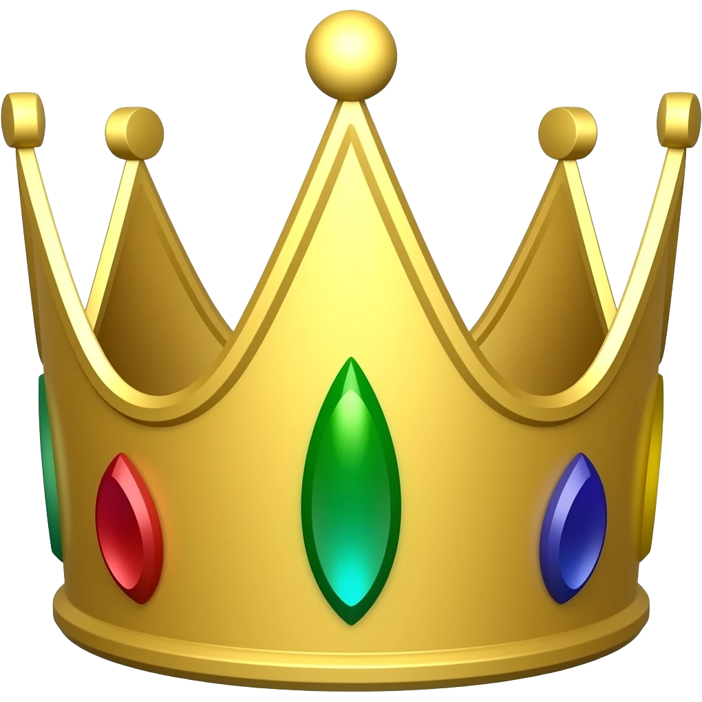 згенеруй мені корону, багатоугольну emoji