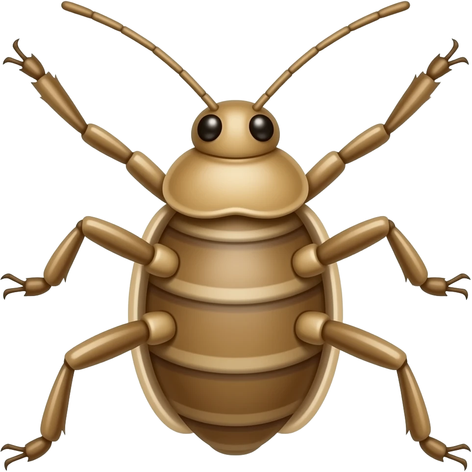 Inseto percevejo redondo longo antenas longas carrapato emoji