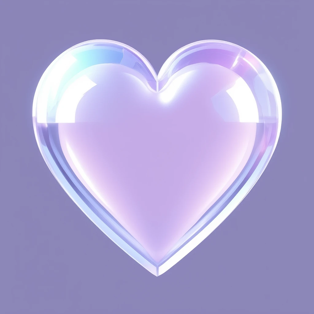 heart with a transparent glass look emoji