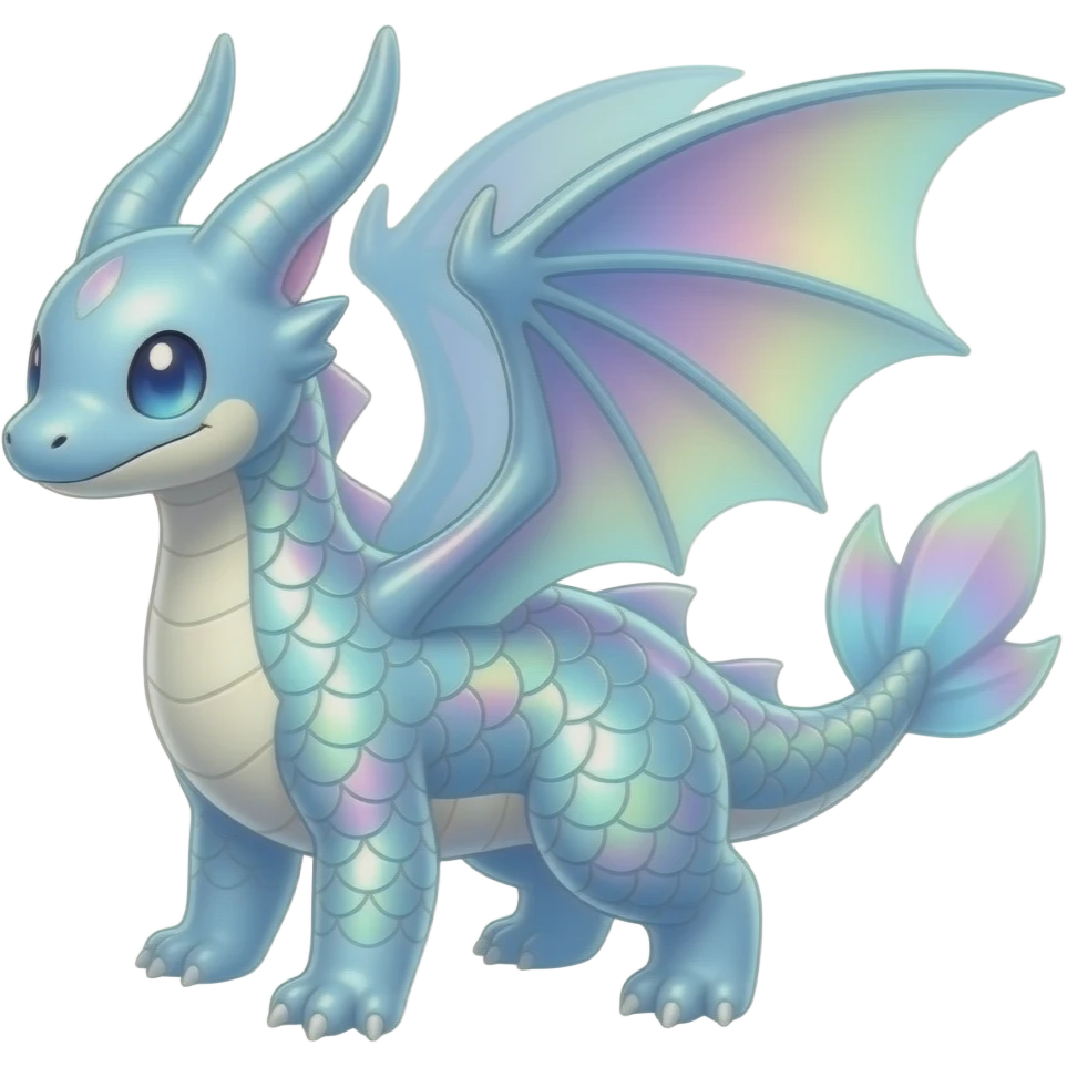 Shiny Luminescent Translucent Diaphanous Lapras-Dragonair-Sylveon-Lumineon-Cresselia-Amaura-Pokémon-Fakémon-fusion-hybrid-creature emoji