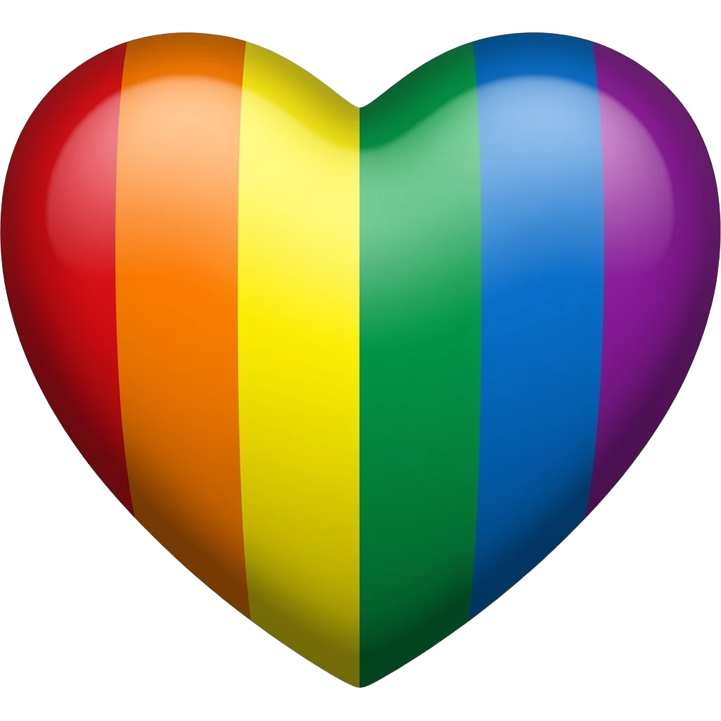 Lesbian flag heart emoji