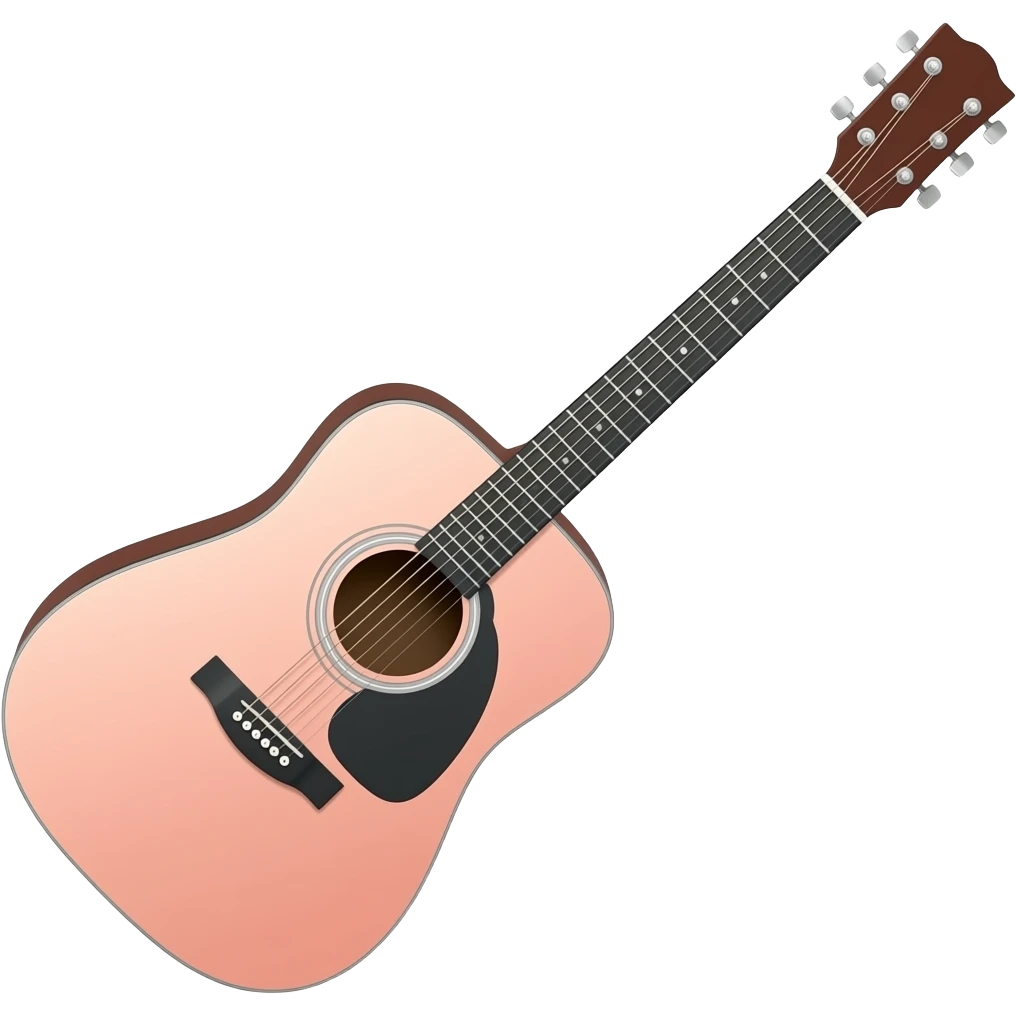 pink acoustic guitar emoji