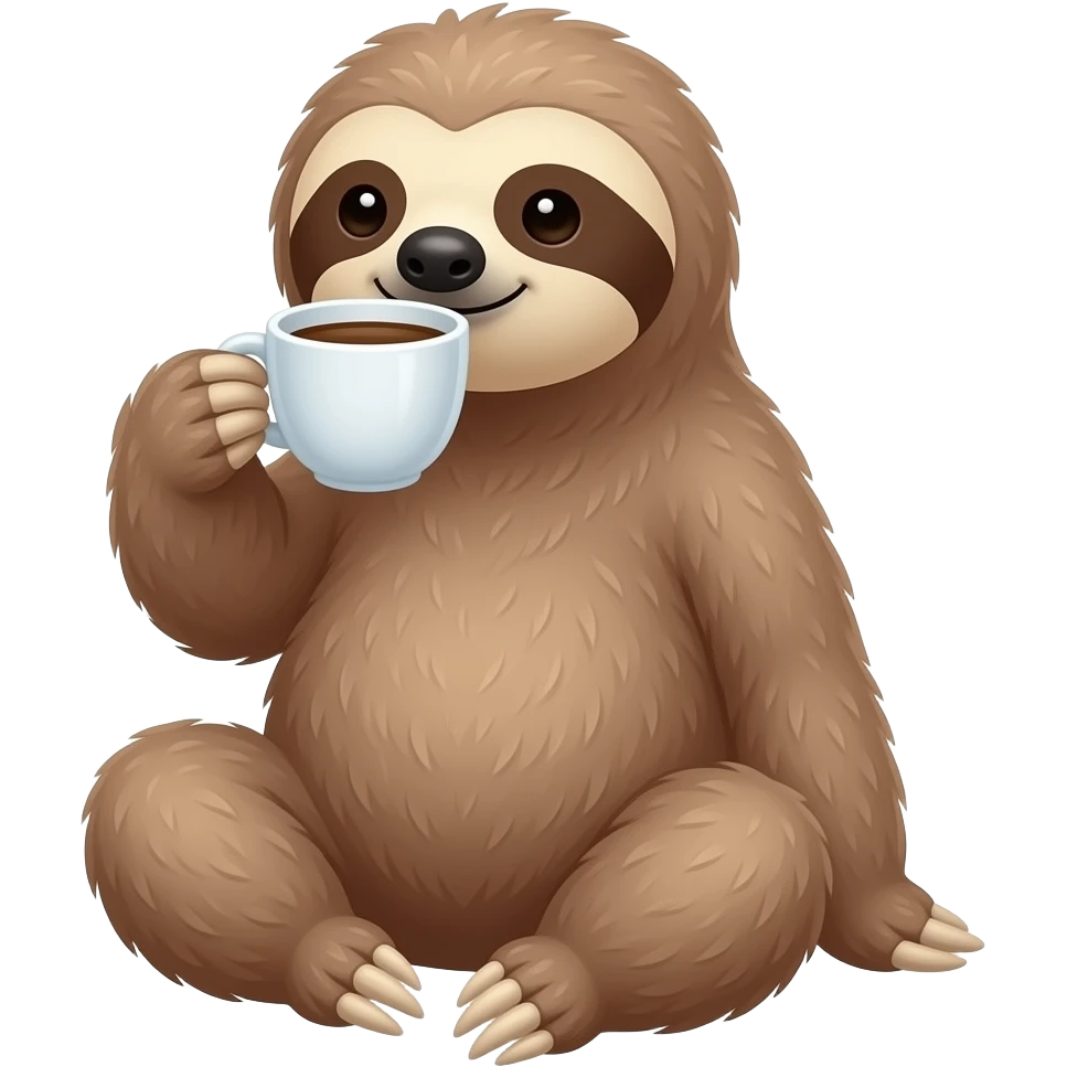 sloth DRINK COFFEE emoji