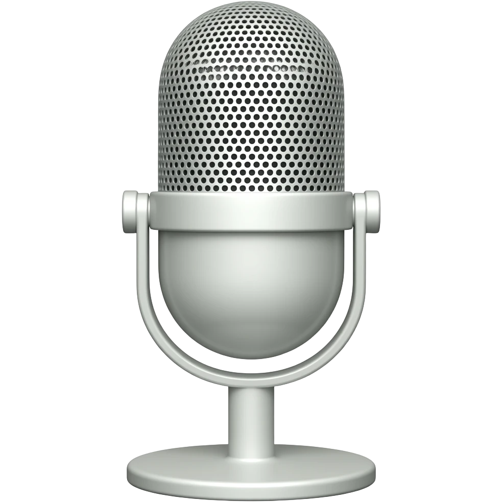 White Podcast Microphone emoji