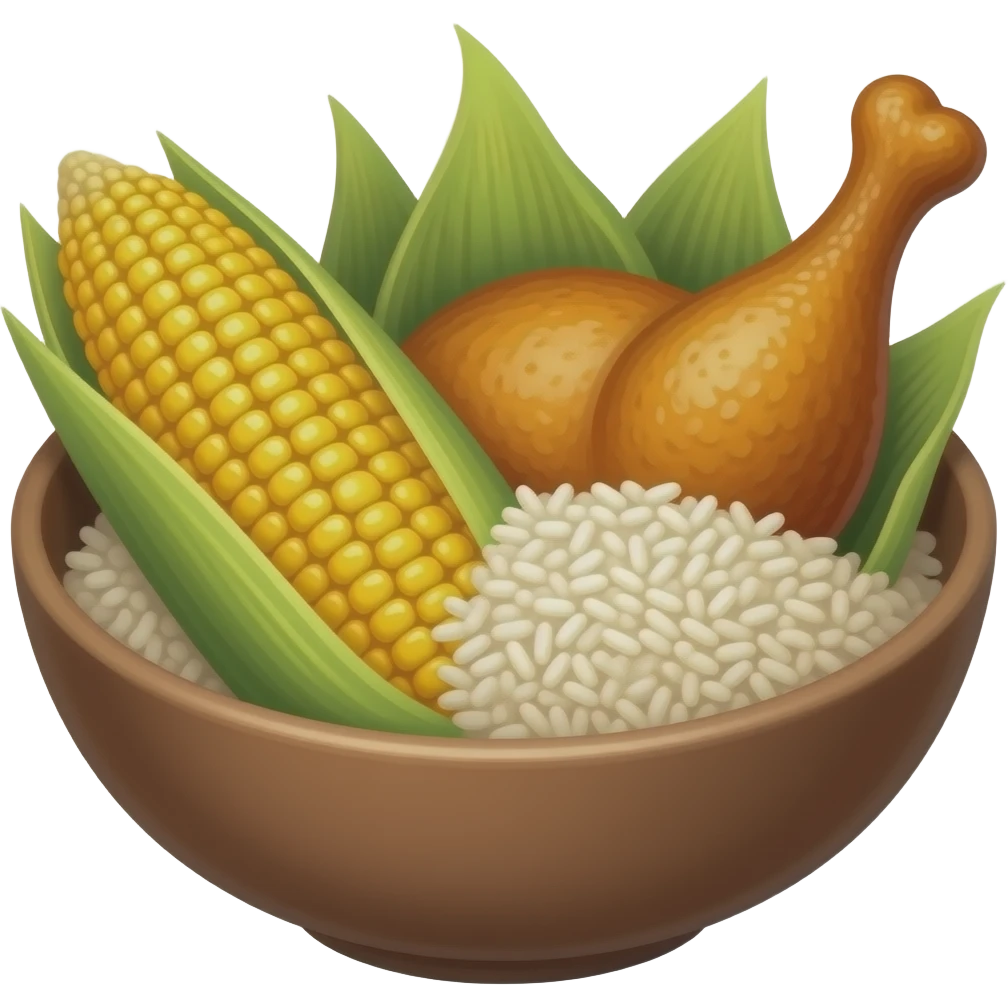 Street corn chicken and rice bowl emoji