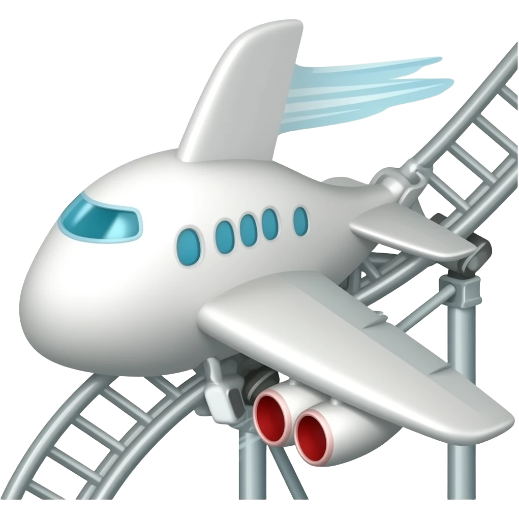Roller coaster plane form emoji