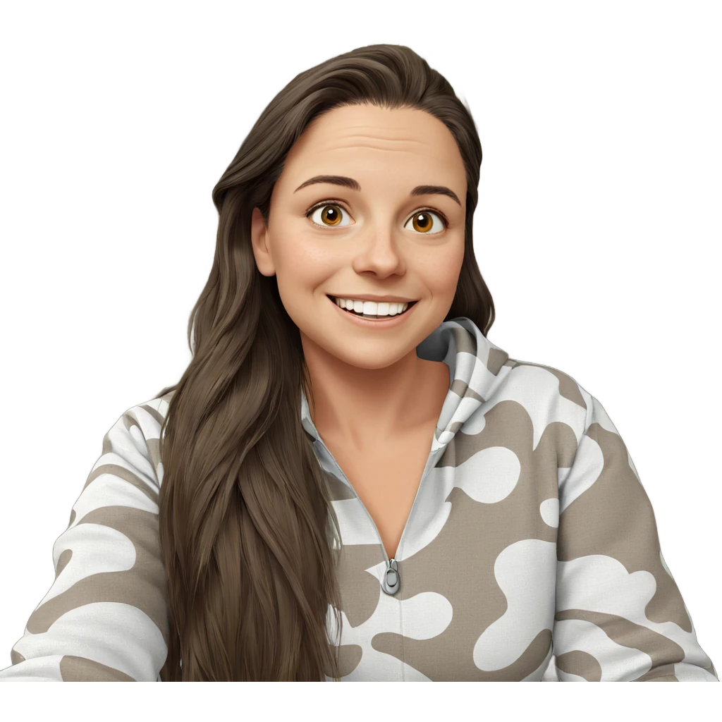 smiling woman with long hair emoji