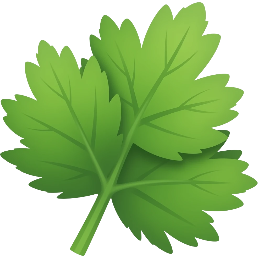 Kawaii cilantro emoji