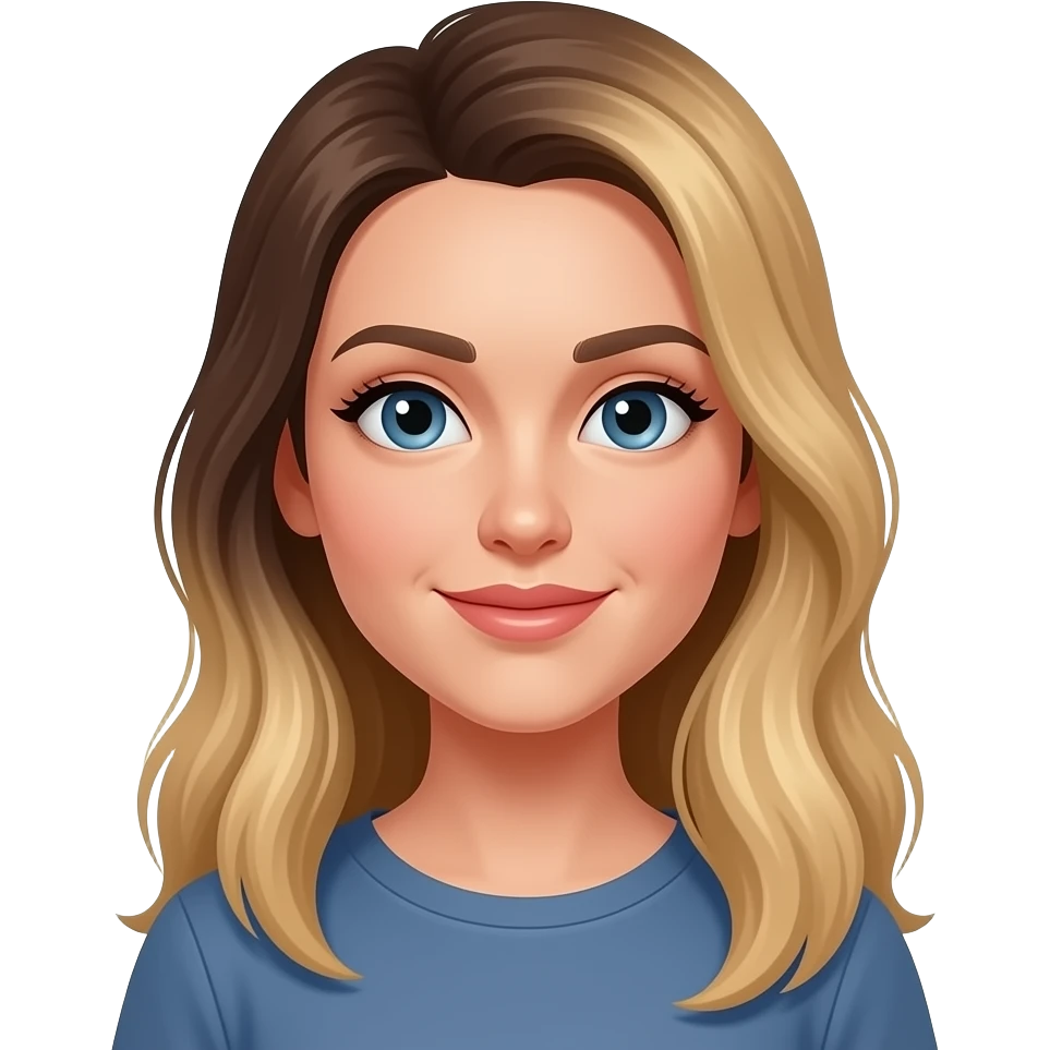 Mujer pelo colocho y rubio emoji