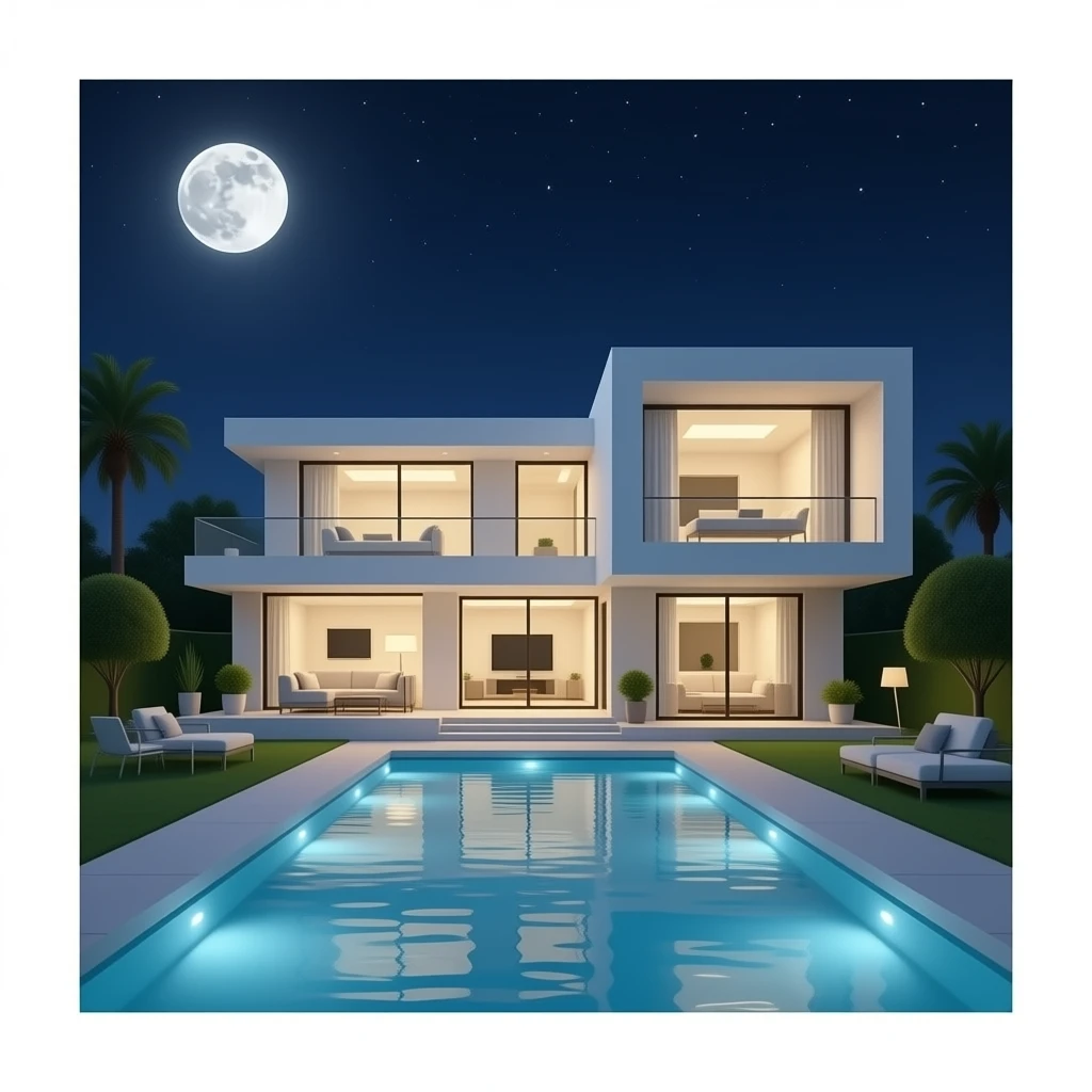 Giga modern house inside view emoji