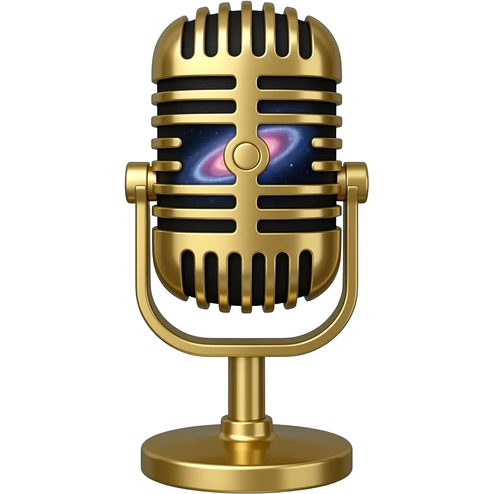 GALAXY nebula Milky Way microphone with imprints emoji