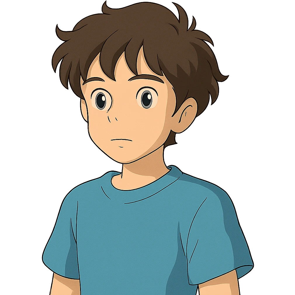 boy with slightly wavy hair emoji